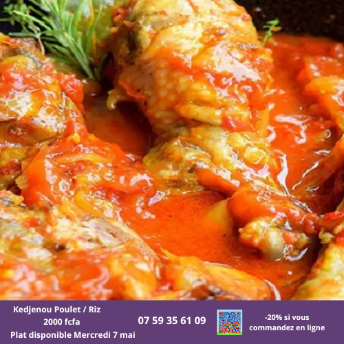 Kédjenou poulet -Riz